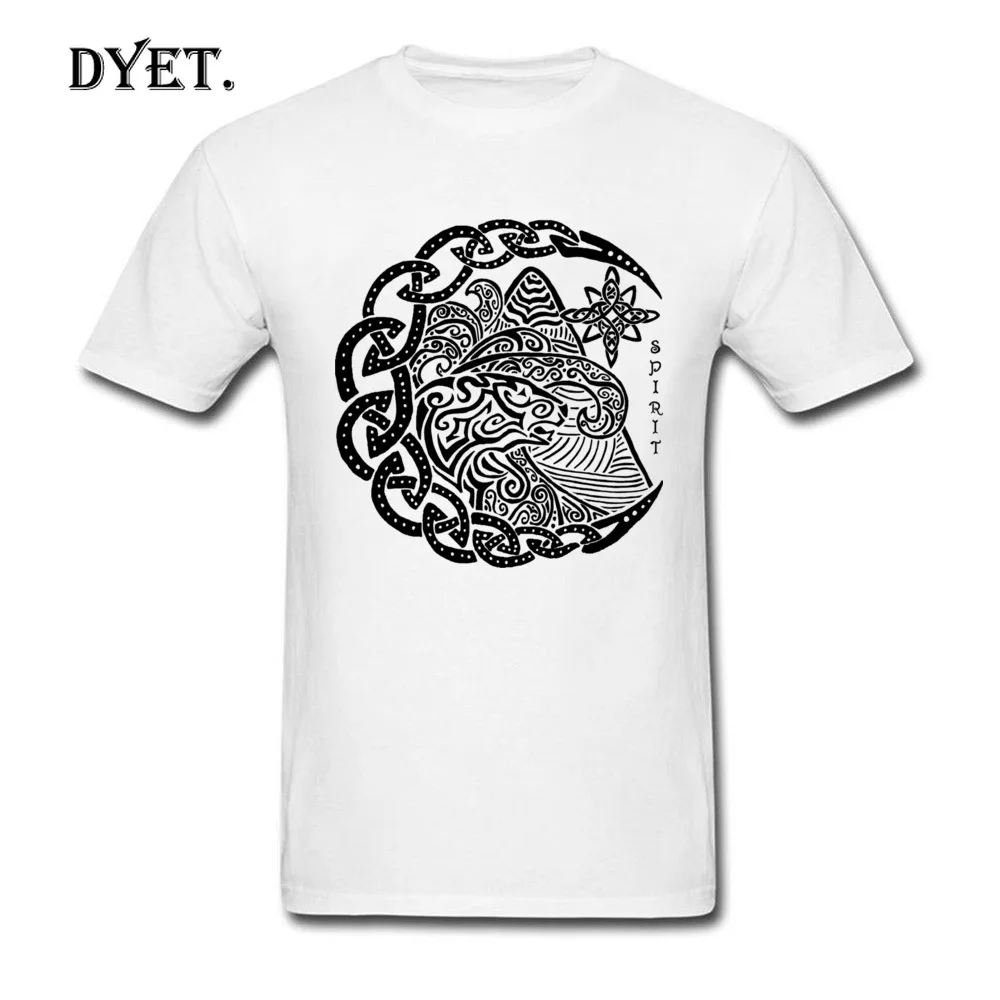 2018 полярный медведь дух Племенной татуировки футболка Мужская Черный Белый