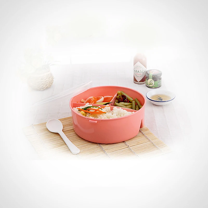 Bento Box ящик для приготовления пищи с 3 отделениями и ложкой|Коробки обеда| |