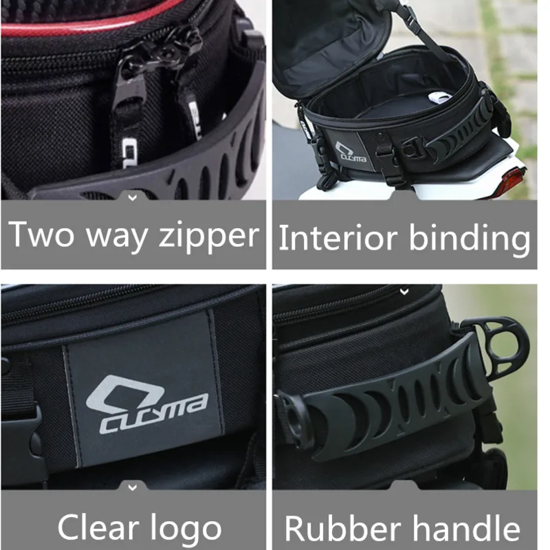 Водонепроницаемая мотоциклетная сумка на шлем прочная задняя вместительная