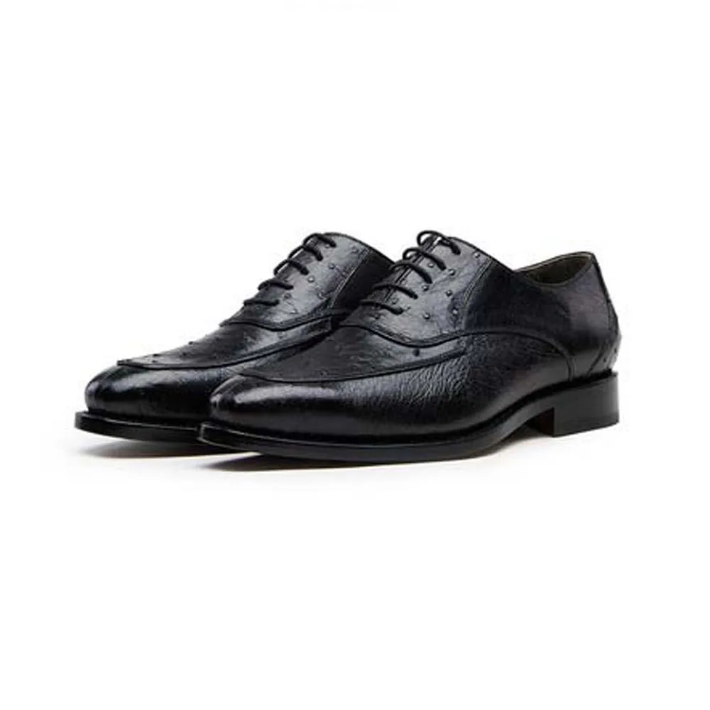 

CWV Men dress shoes South Africa true Ostrich leather shoes business formal shoes lace-up get married men party shoes