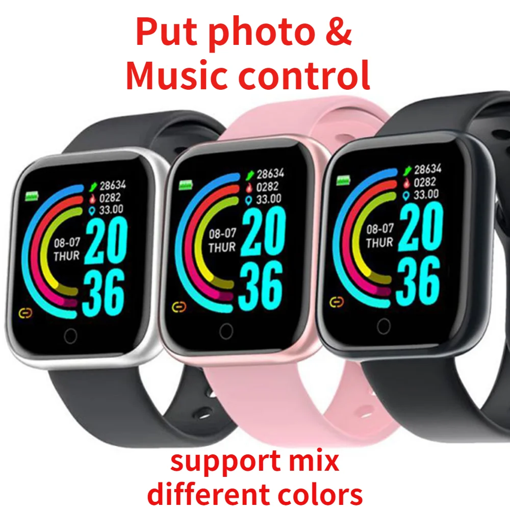 

Умные часы VIP оптом 2021 Y68 D20S новейшая обновленная версия Сделай Сам фото фитнес-монитор умные часы бумажная коробка