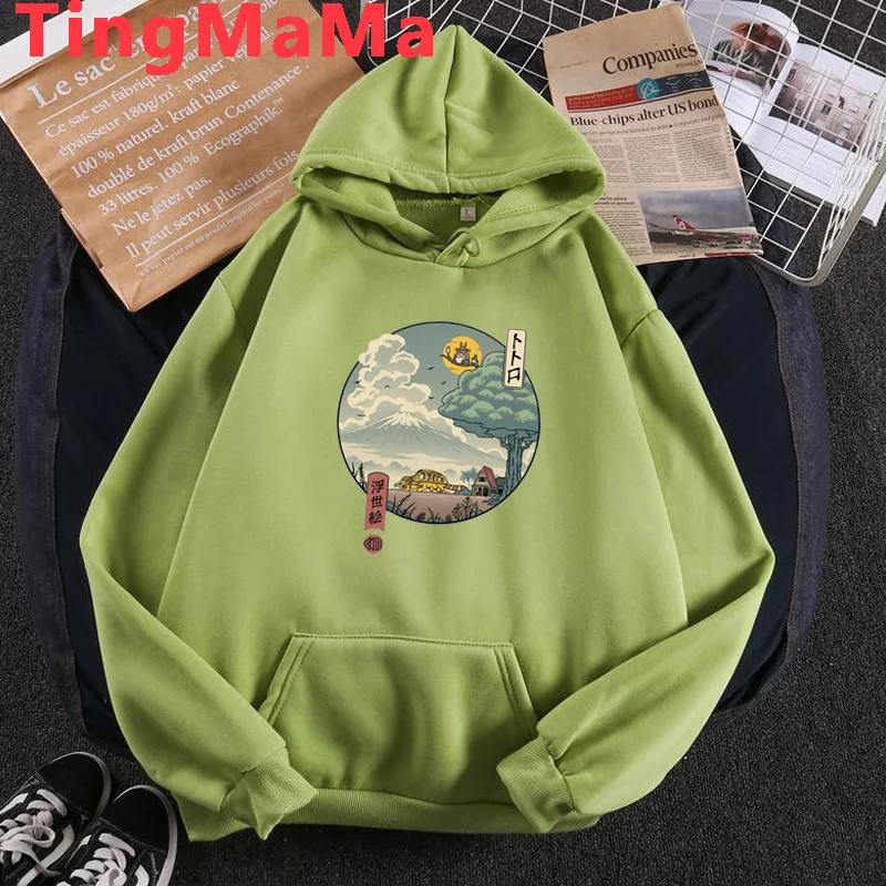 

Miyazaki Hayao Studio Ghibli Totoro hoodies women anime printed Korea Ulzzang women sweatshirts hoody printed Ulzzang