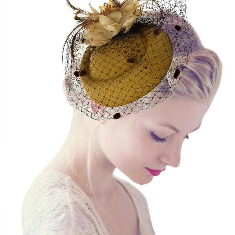 

Fascinators Hair Clip Headband Pillbox Hat Bowler Feather Veil Wedding Party New R2LE