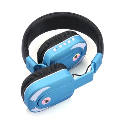 Blue Наушники беспроводные bluetooth наушники BS770 стерео шлем гарнитура с микрофоном гарнитура светодиодный светильник светится в темноте наушники - Цвет: Blue