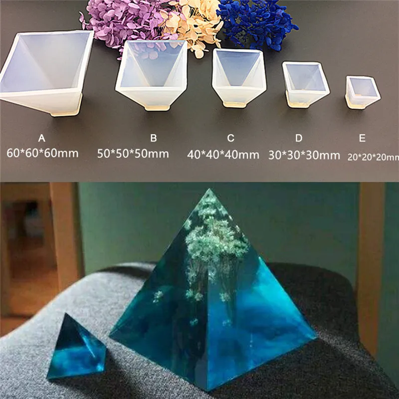 

Transparent Pyramid Silicone Mould DIY Resin Decorative Jewelry Making Mold