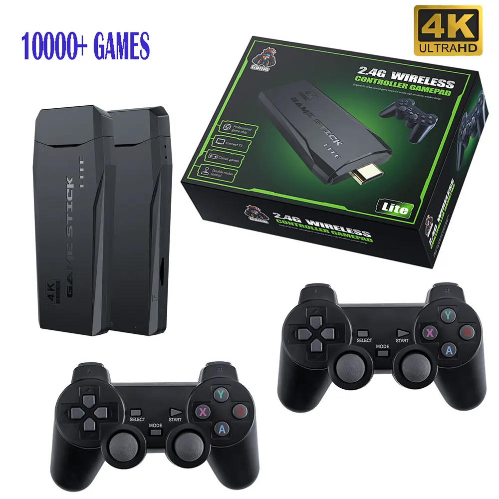 

4K HD Portable Consoles Video Game Console With 2.4G Wireless Controllers Classic Game Double Games Player For PS1 playstation 1