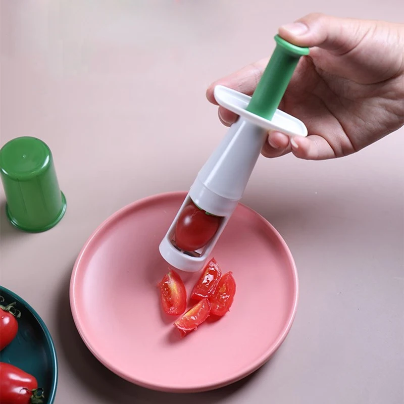 

UPORS 1Pcs Creative Grape Cutter Cherry Tomato Salad Slicer Fruit Vegetable Cutter for Kids Party Kitchen Tool Accessories New