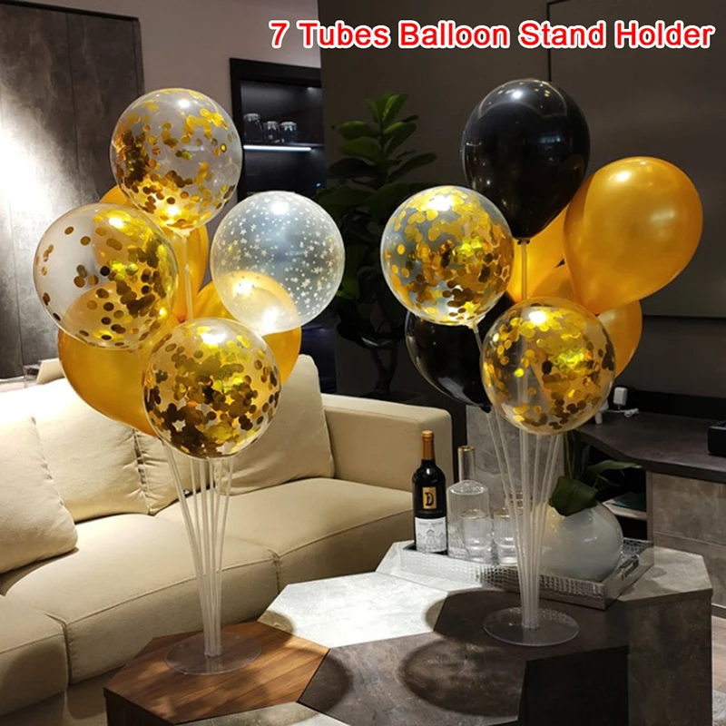 1Set 7 Tubes Balloon Stand Holder Column Confetti Balloons Baby Shower Birthday Party Wedding Xmas Decoration Supplies | Дом и сад