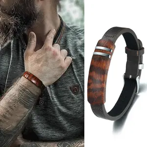 Men's Rosewood Premium Leather Bracelet