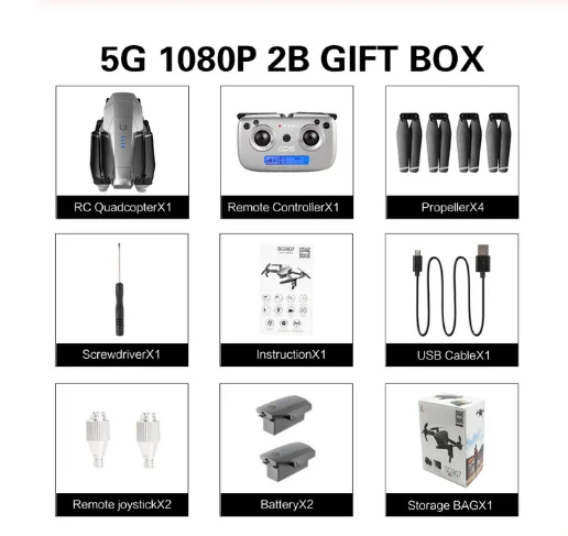 5G 1080P 2B gift box SG907 Дрон с GPS с 4K HD Двойная камера широкий угол 5G wifi FPV RC Квадрокоптер складные дроны Профессиональные с GPS следуем за мной - Цвет: 5G 1080P 2B gift box