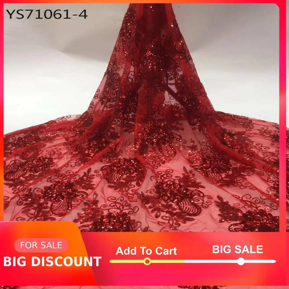 Высококачественный красный с обычной вышивкой блестками очень красивый для