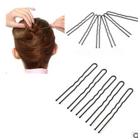 new 60pcs black wave and flat type invisible hair pins flat top bobby pins grips hair salon hairpin hair styling tool
