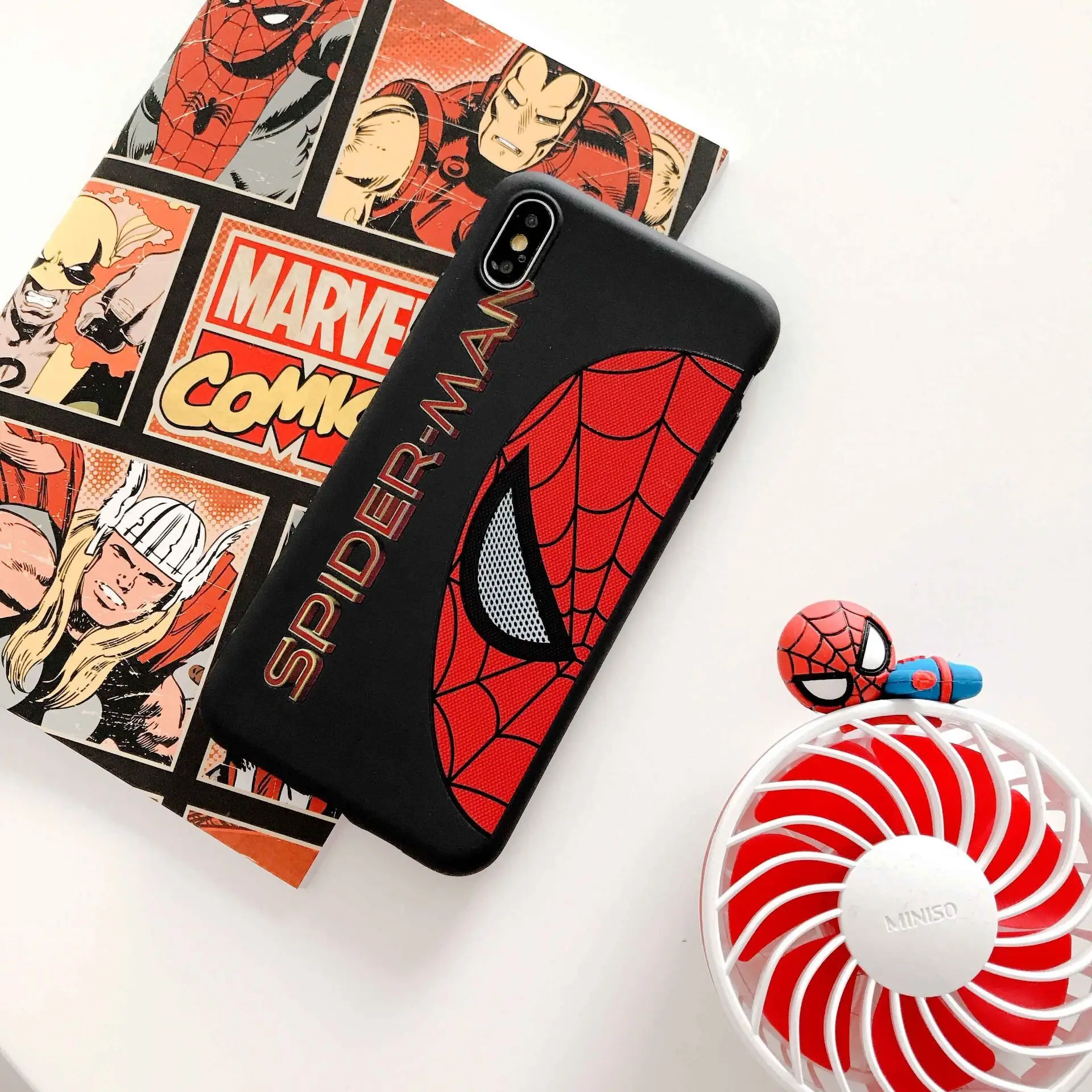 

Disney Marvel Iron Man Spiderman Men's Phone Case for iPhone 7/8P/SE/X/XR/XS/XSMAX/11/11PRO/11PROMAX Phone Cover