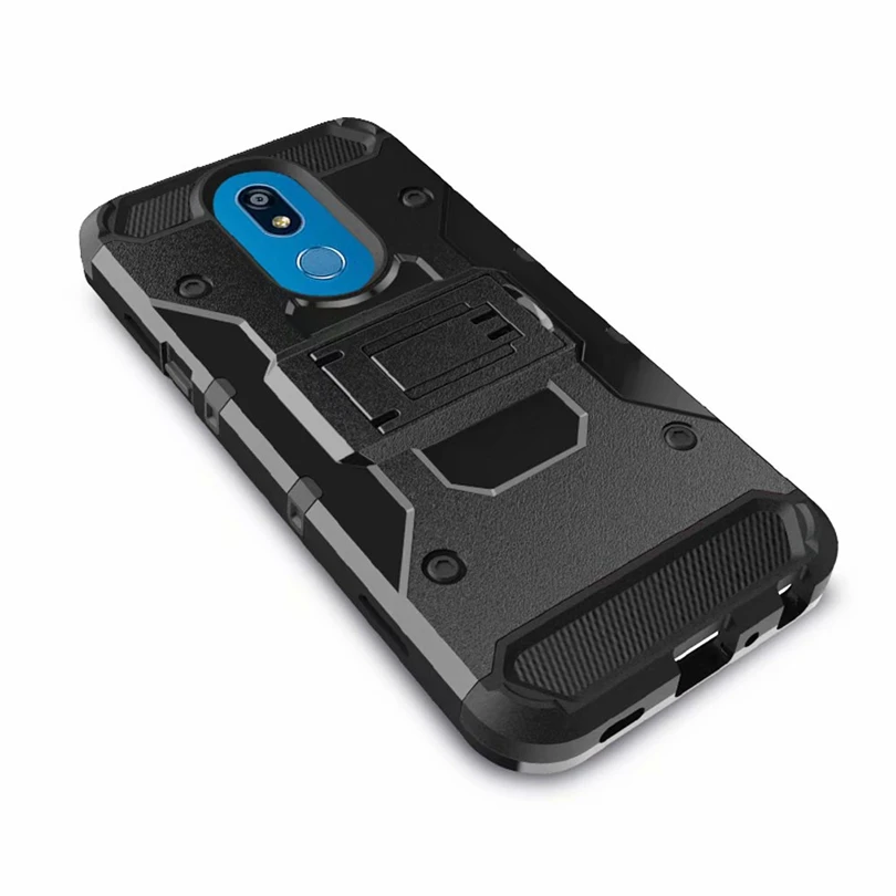 Для LG K 40/K40 чехол сверхмощный ударопрочный Чехол Зажим для ремня подставка