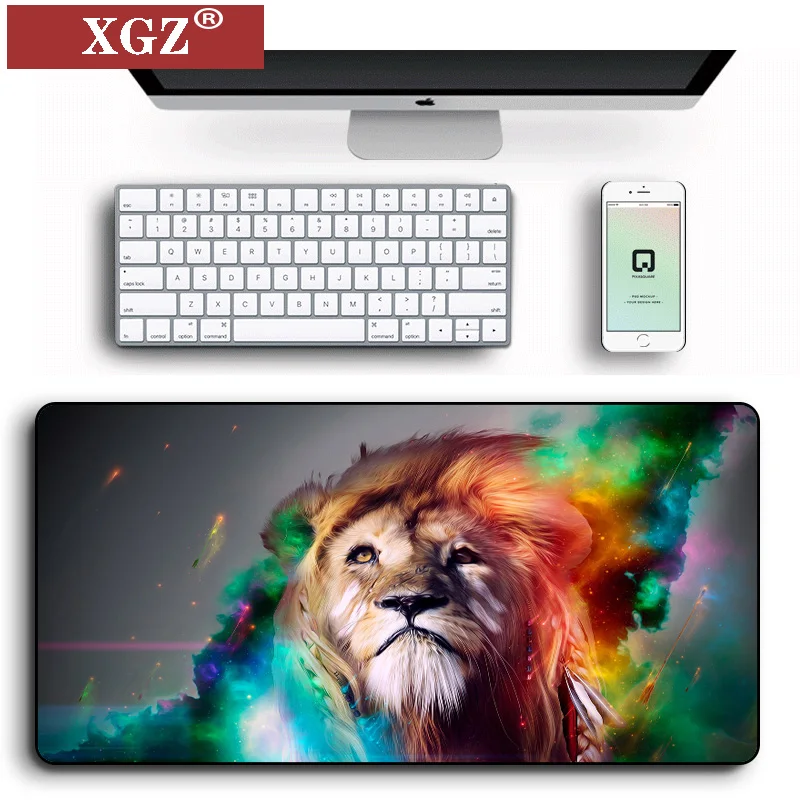 Коврик для мыши XGZ Lion 90x40 см ноутбука компьютера блокировки игровой коврик