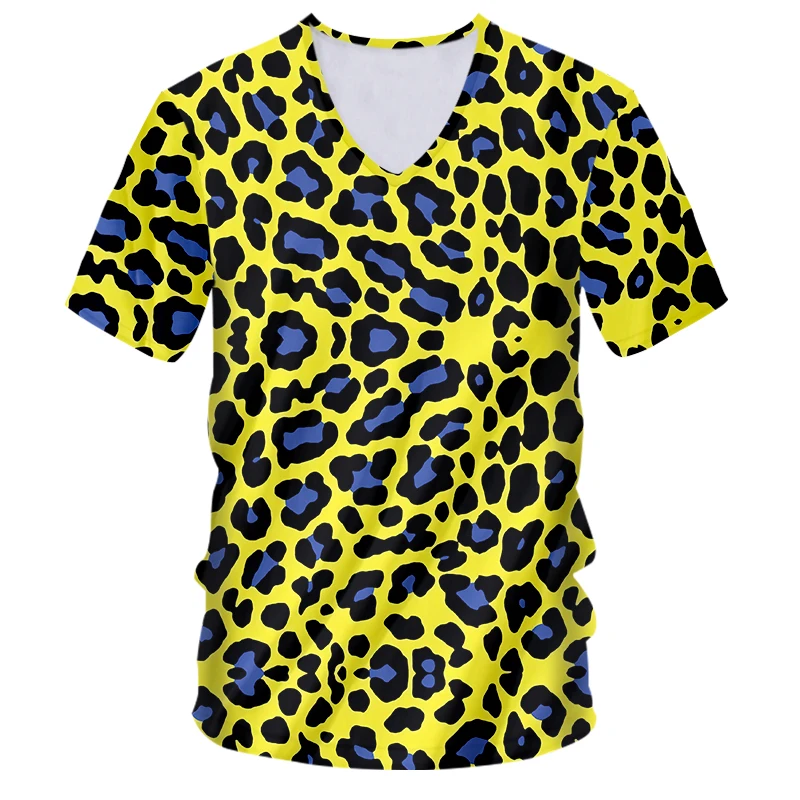 

Футболка IFPD мужская с коротким рукавом, модная Ретро-футболка с леопардовым принтом, модель 6XL в уличном стиле, европейский размер