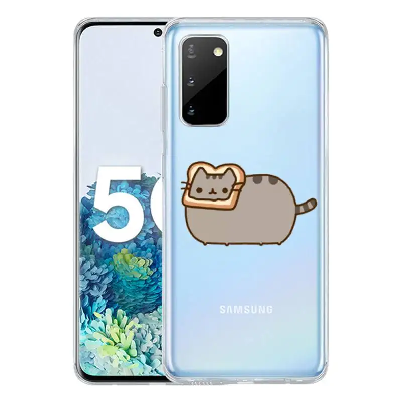 

Pusheen Cute Cartoon Cat Phone Case Clear Cover For Samsung S10 S10lite 2019 S9 S9plus S8 S7 transparent cases