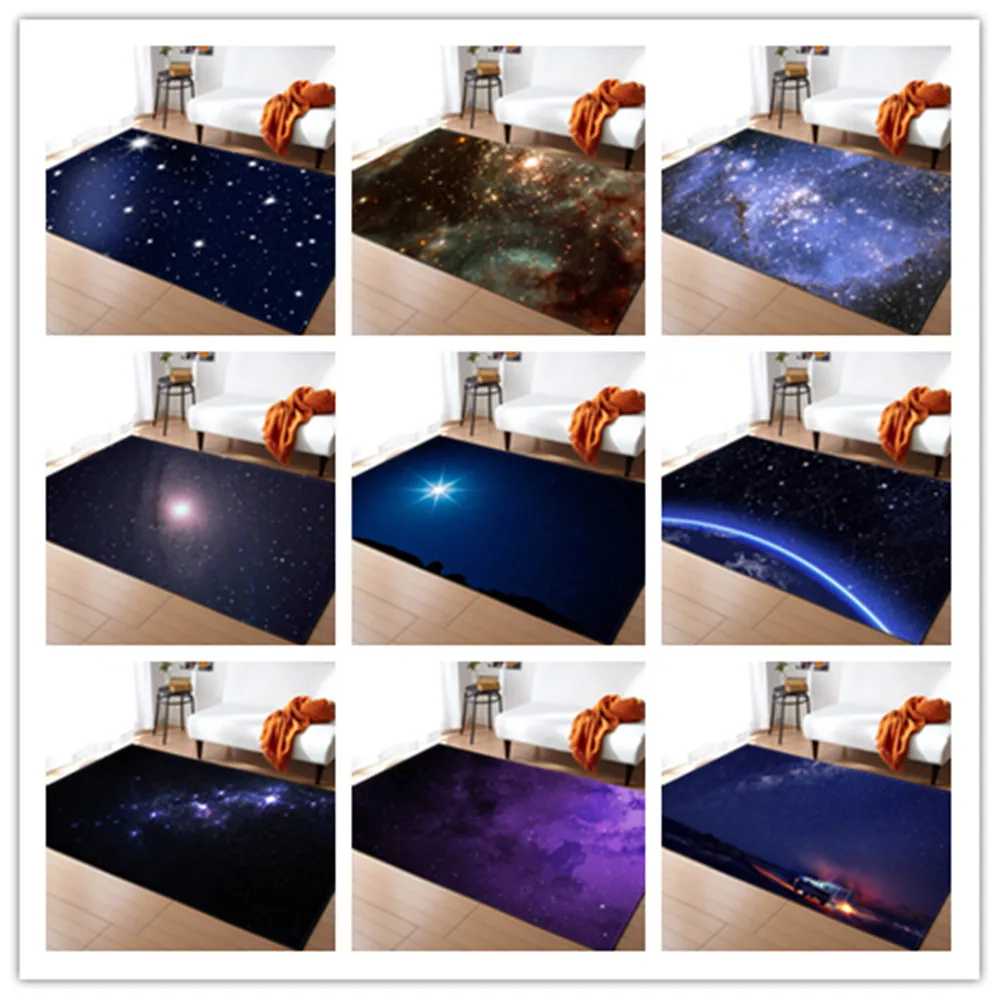 3D Universe Galaxy Carpet Living Room Home Decoration Soft Kids Rug Carpets Bedroom Dining Space Planet Area Rugs | Дом и сад