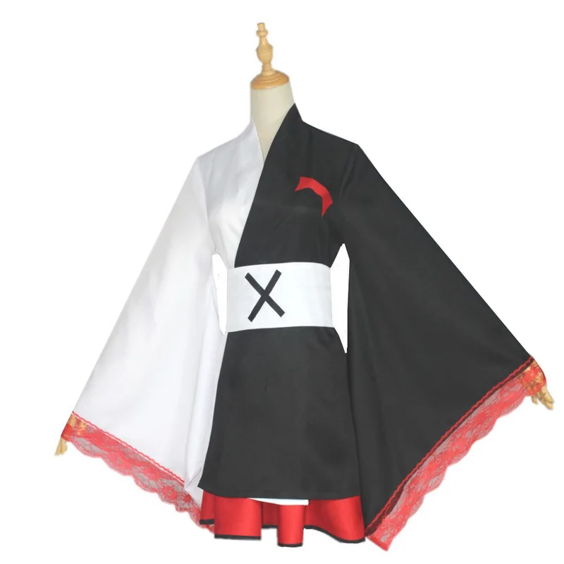 

2021 Monokuma Cosplay Costume Danganronpa Woman's Cosplay Wig Kuma Coat and Skirts Suit Halloween Girl Anime Costumes