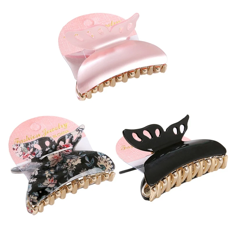 1 шт. Женская акриловая заколка бабочка для волос аксессуары головного убора