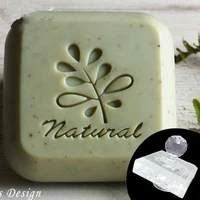 cute tropical leaf pattern stamp home cleaning natural seal acrylic transparent imprint soap stamp for handmade making chapter