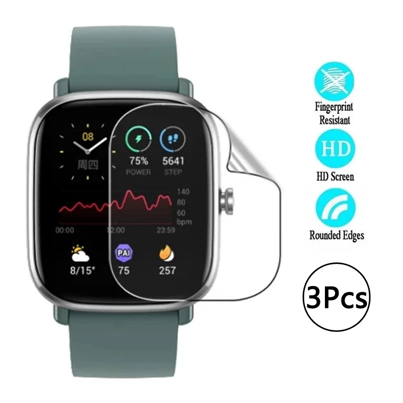 Защитная Гидрогелевая пленка для Amazfit Bip U S Pop Pro GTR 47 мм 42 GTS 2 (не стекло) защитная