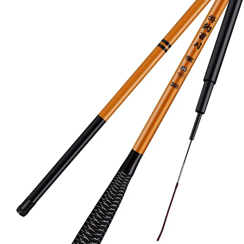 Enlarge High Carbon Fiber Carp Fishing Rod 19 Tone Superhard Ultralight Taiwan Fishing Pole Hand Rod 2.7m 3.6m 4.5m 5.4m