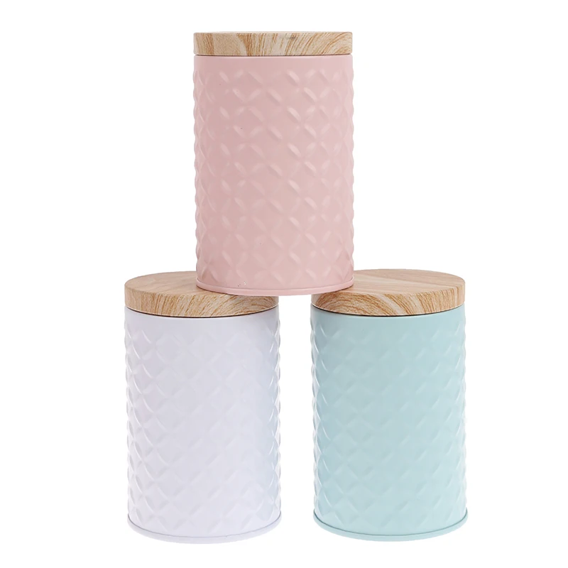Hot Sales High Quality Wood Grain Tin Box Solid Metal Storage Home Organizer Coffee Tea Cans Party Gifts New 4 Colors | Дом и сад