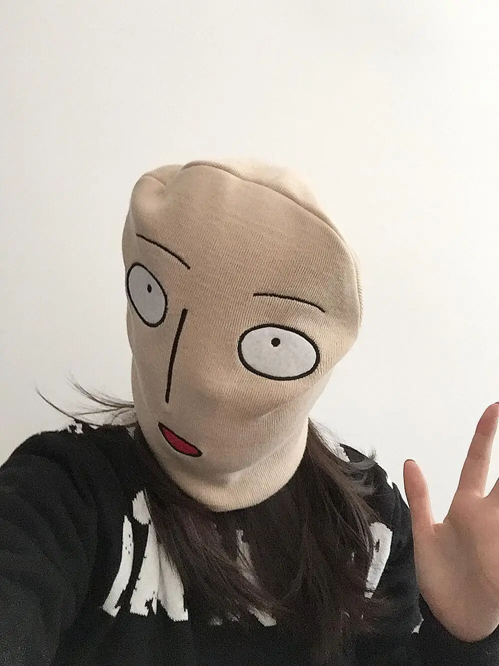 Популярная Милая забавная шапка harajuku с рисунком Аниме one punch man лысый Сайтама вышитая вязаная шапка женская шапка мужская шапка