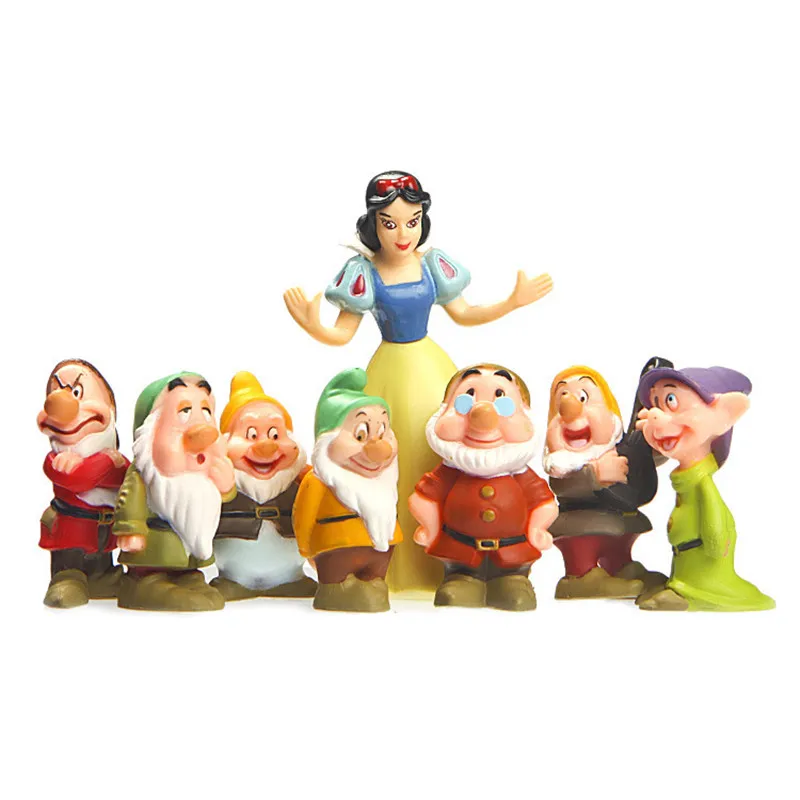 

5-10cm 8pcs Snow White And The Seven Dwarfs 7 Onaments Hand To Do Doll Gift For Children PVC Figure Models Kids Toys