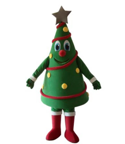 

Halloween Green Christmas Tree Mascot Costume Adult Top Quality Cartoon Plush Cartoon Costumes Fancy Birthday Party