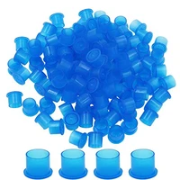 tattoo ink caps 1000pcs blue plastic ink caps cups with base disposable microblading ink cups pigment caps for tattoo ink