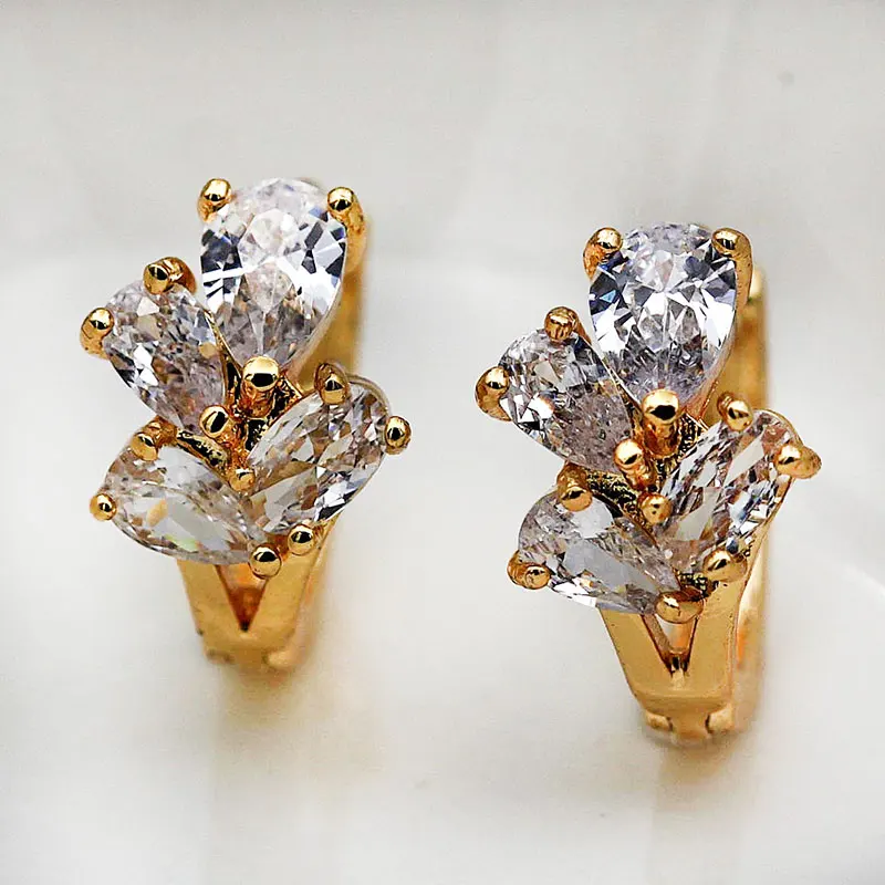 2019 Fashion Jewelry Women Hoop Earrings Vintage Elegant Cubic Zircon Hoops Korean Circle For Lady OBS2343 | Украшения и