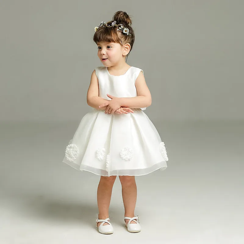 

pudcoco Baby Princess Girl Flower Dress Lace Wedding Party Kids Formal Sundress Bowknot Lolvey Newborn Kids Summer Vestido 0-24M