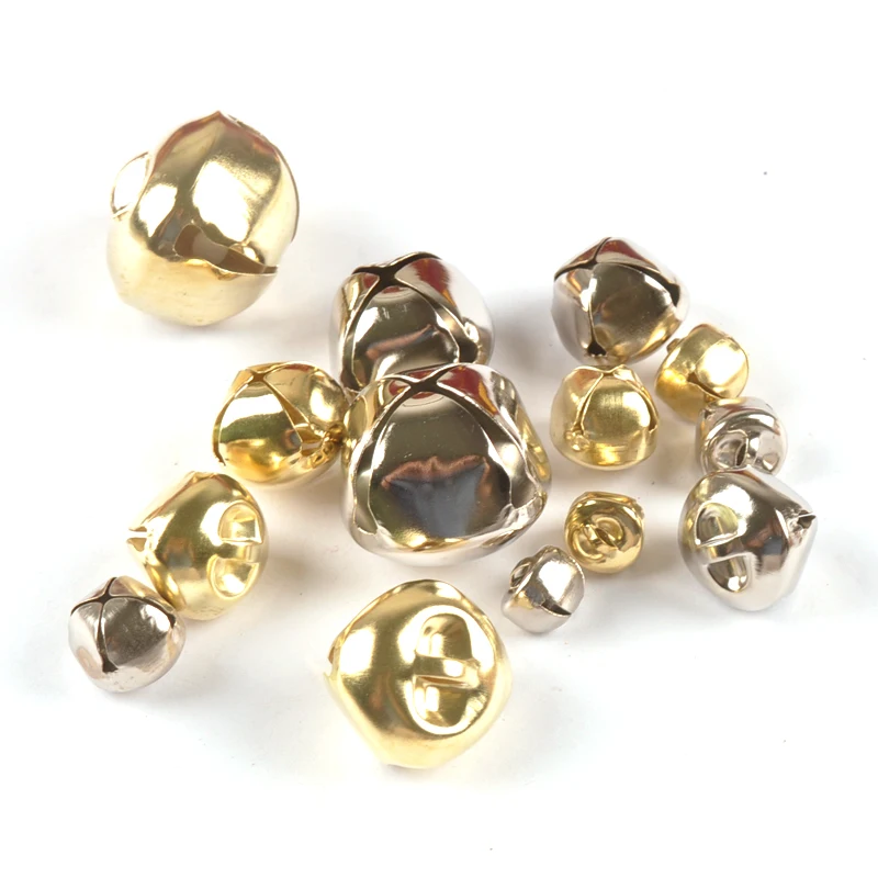 50 шт. серебристые и золотистые металлические колокольчики подвески для