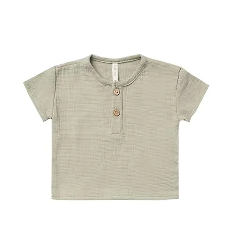 

2021 Summer New Woven Cotton sets Boys Girls Casual Thin Comfortable Sleeveless Korean top and pants