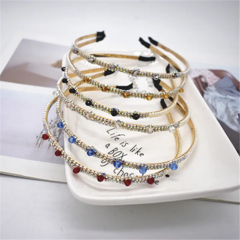 2019 Роскошная блестящая повязка для волос Стразы девушек высококачественные