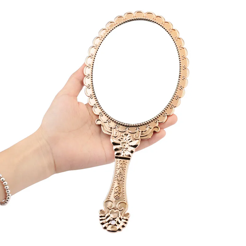 

Retro Makeup Mirror Eyelash Extension Tool Grafting Eyelash Portable Lace Hand Mirror Application Eyelash Makeup Tool