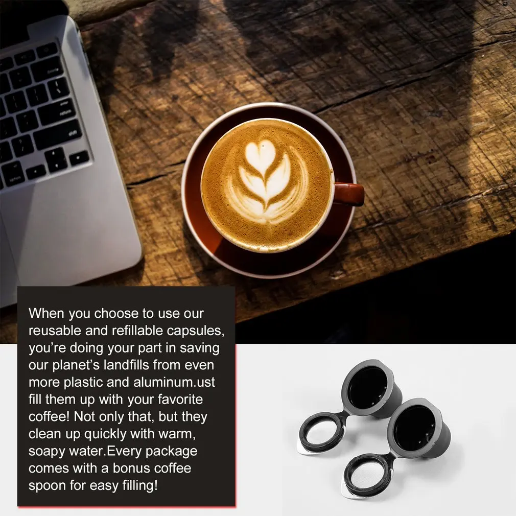 Из 2 предметов золото/хром многоразового Dolce Gusto Кофе Капсула nescafe dolce gusto