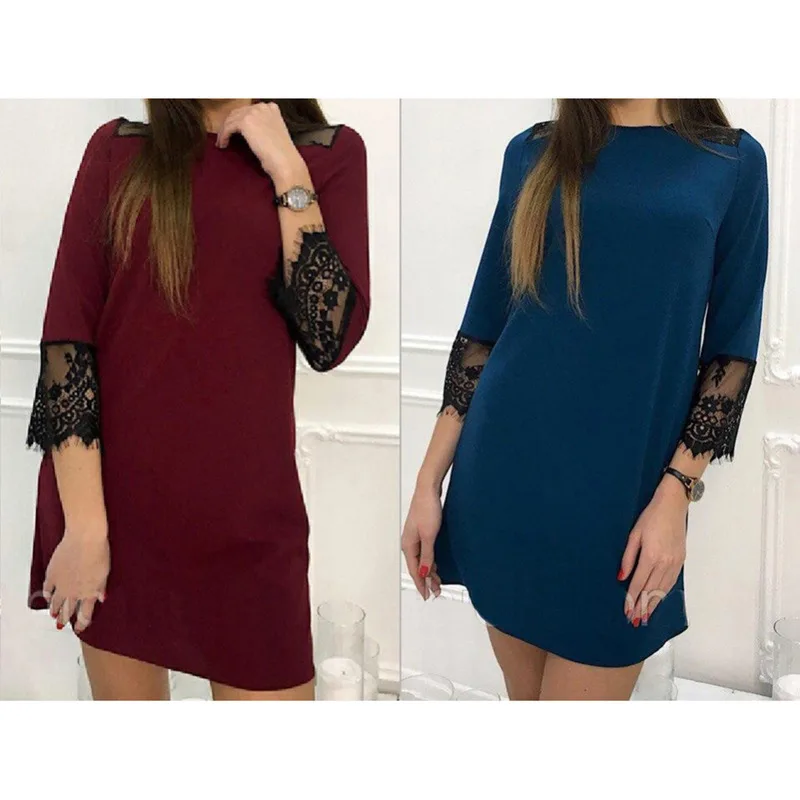 Летнее платье 2020 женское повседневное короткое Кружевное винтажные сексуальные