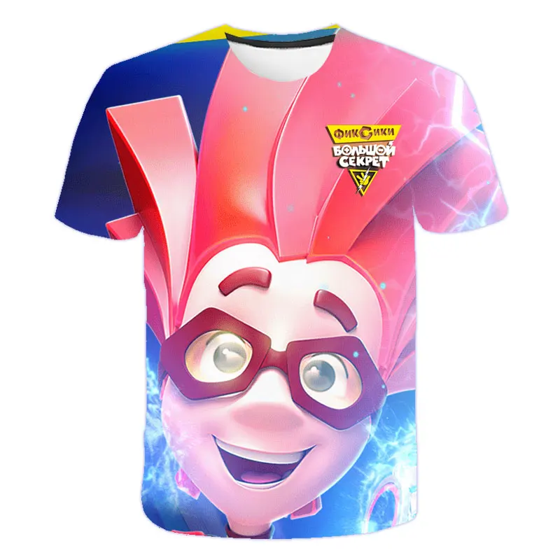 

Summer loose and comfortable boy T-shirt kids new high quality 3D printed cute cartoon girl short sleeve 4-14T