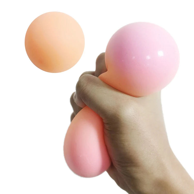 

1x 6cm Stress Relief Balls for Kids And Adults Anti Stress Ball Color Changing Tear-Resistant TPR Free Soft Stretchy Toy