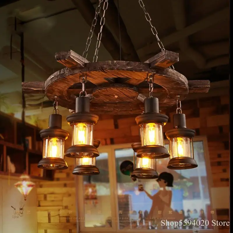 

Американская кантри люстра Ретро промышленный бар подвесной светильник Лофт диффузный кафе ресторан бар светильник домашний декор