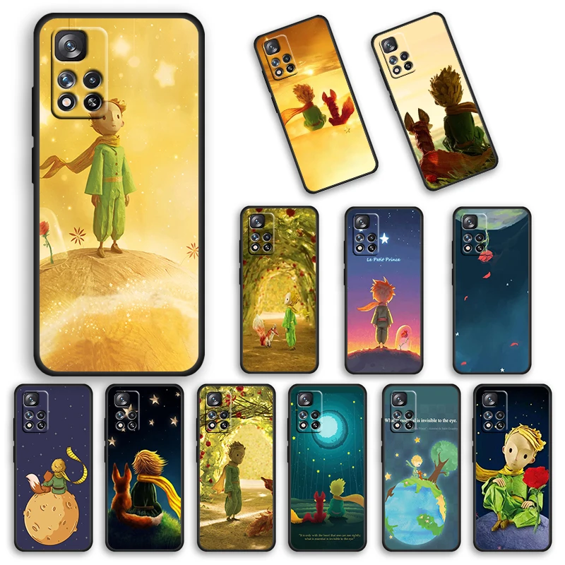 

The Little Prince Cartoon For Redmi 10 8A 9 K40 K30i 9T 10T K30T 9AT 9i 10X GO 7A K20 Silicone Pro Ultra Black Phone Case