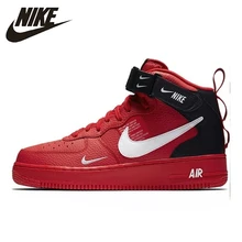 Новое поступление мужские кроссовки для скейтбординга с воздушной подушкой красного цвета от NIKE AIR FORCE 1#804609-605
