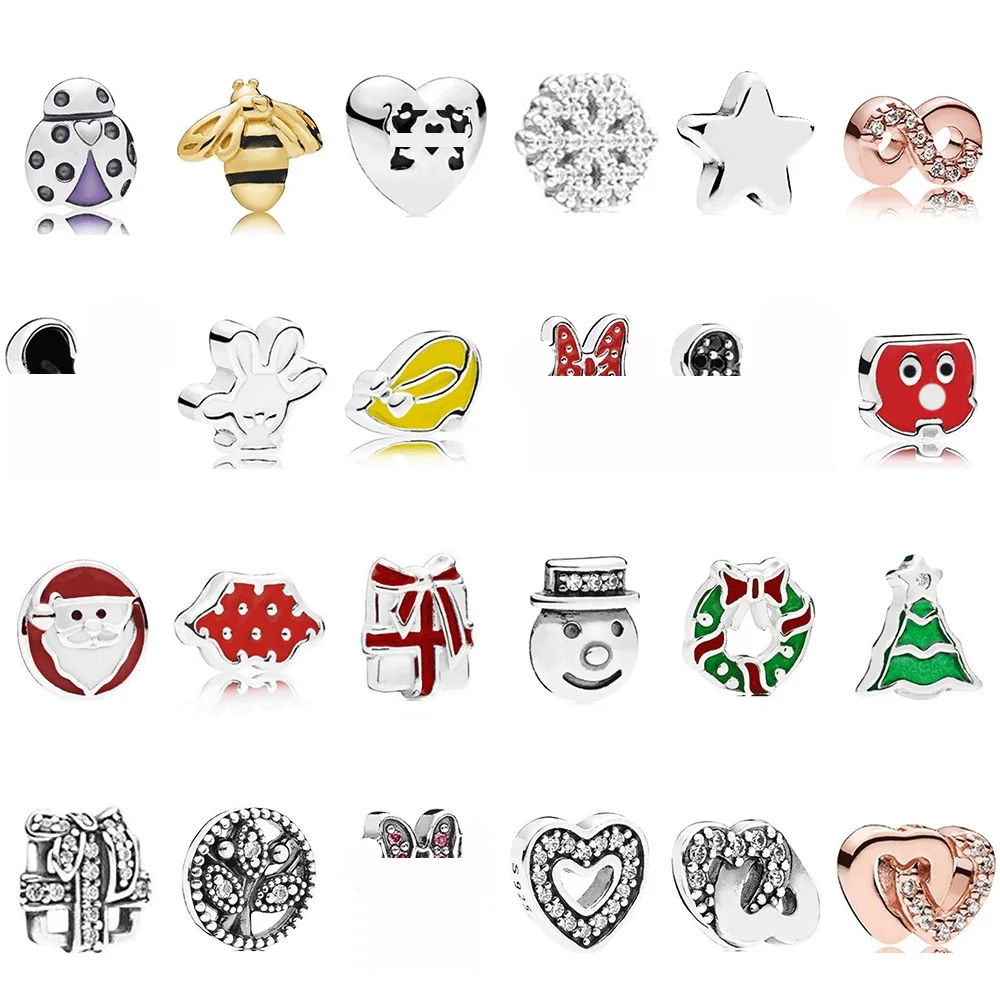 

PDB Стерлинговое Серебро 925 плавающая подвеска коробка небольшой талисман мультфильм Аватар Рождественская серия Двойное сердце бесконечна...