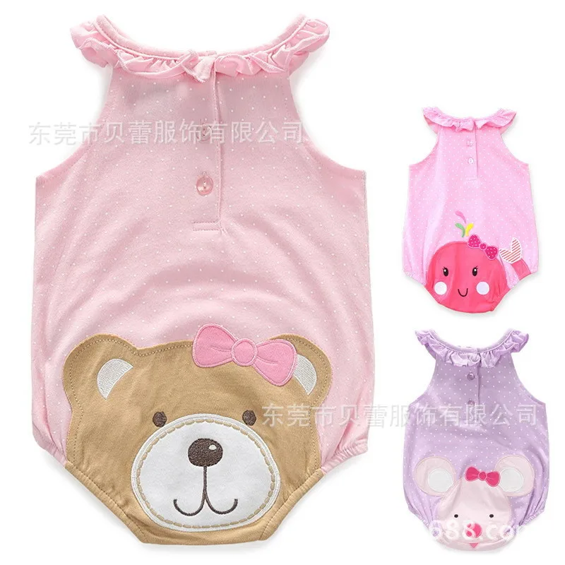 Распродажа летняя одежда для маленьких девочек мультяшный наряд новорожденных