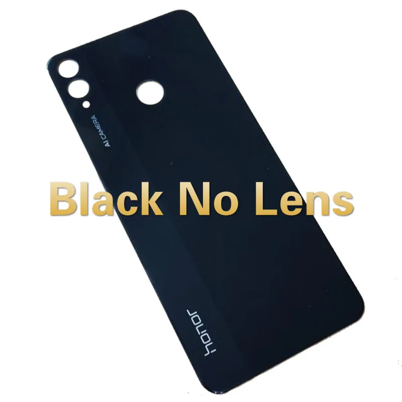 Крышка батарейного отсека Honor 8X JSN-L21 Задняя стеклянная панель Задняя Дверь Корпус чехол для HUAWEI Honor 8X Крышка батарейного отсека с объективом камеры