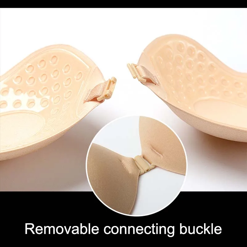 Женские самоклеящиеся невидимые вкладыши для бюстгальтера пуш-ап без бретелек