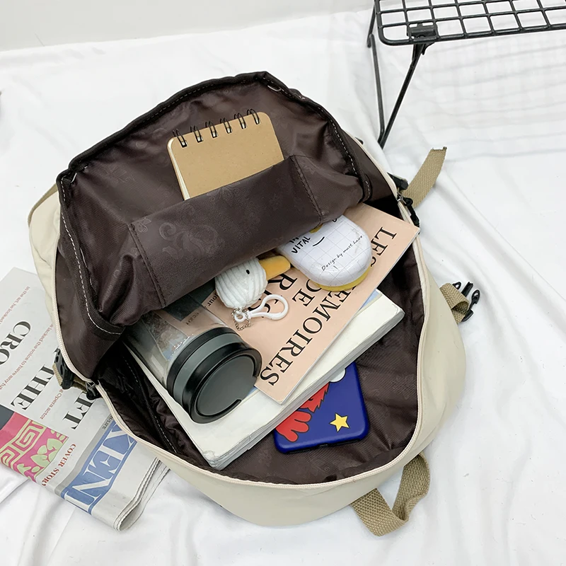 

Preppy Style Oxford Backpacks For Teenage Girls Large Capacity School Bag Lady Waterproof Bookbags Simple Female Travel Rucksack